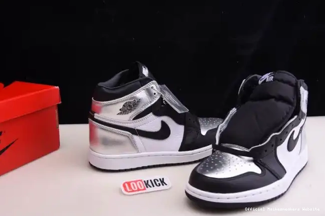 Official Maikesneakers 1 OG TOE JORDAN AIR SILVER WMNS HIGH CD0461-001 0407